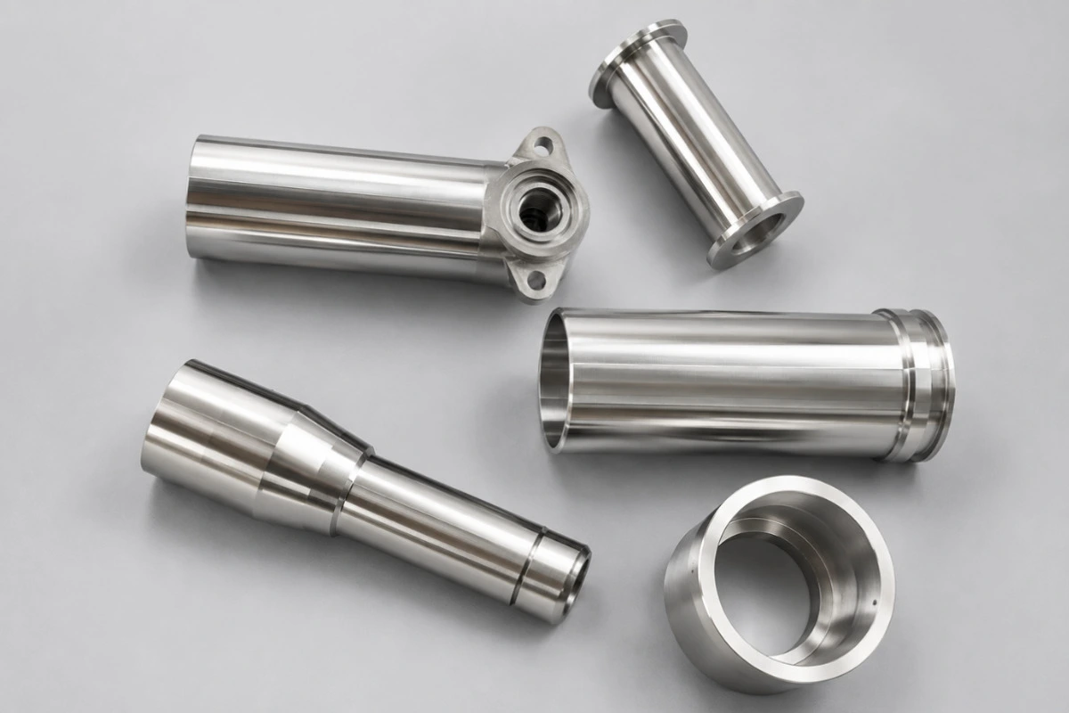 CNC turned shafts and sleeves for robots