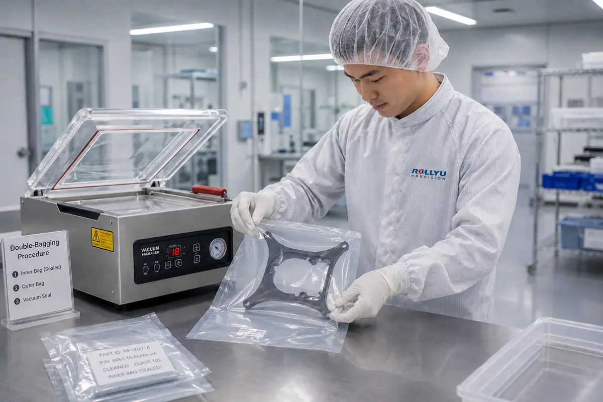 Cleanroom packaging for wafer handling parts