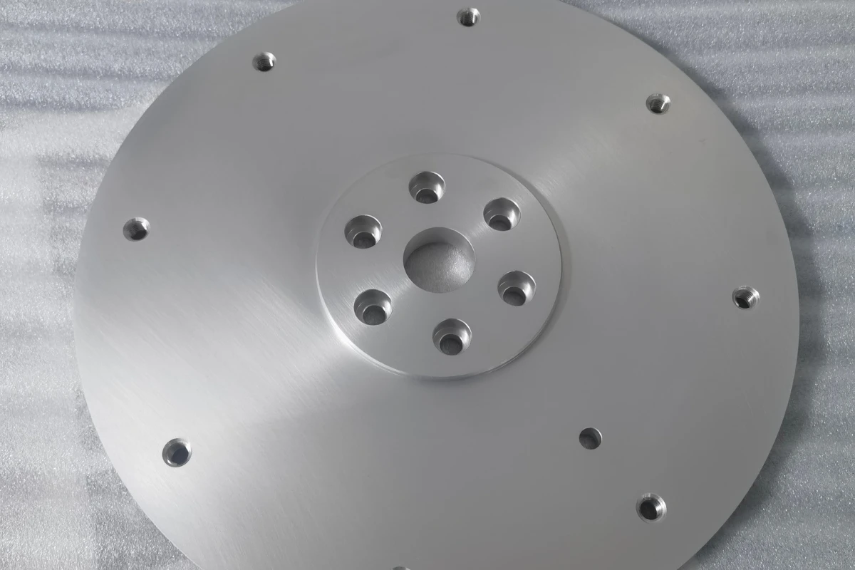 Clear finished precision CNC aluminum components with machined bores