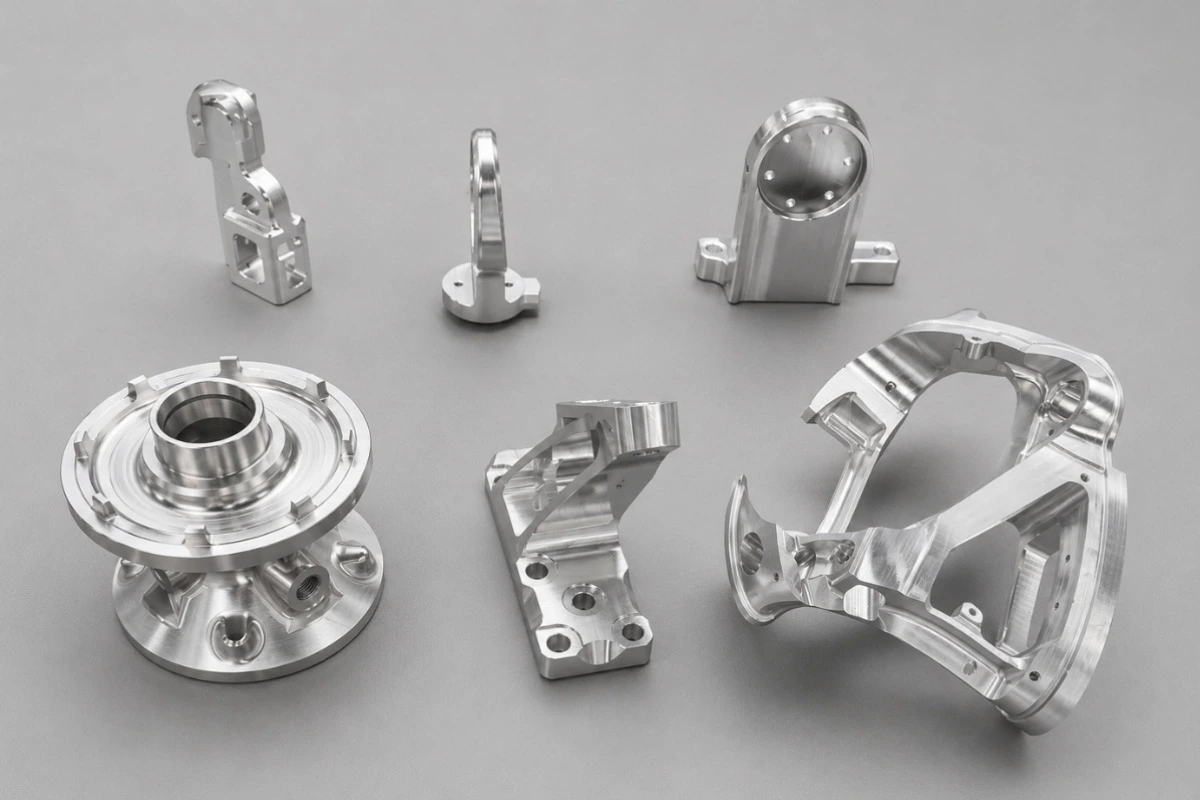 Complex 5 axis CNC machined robot parts