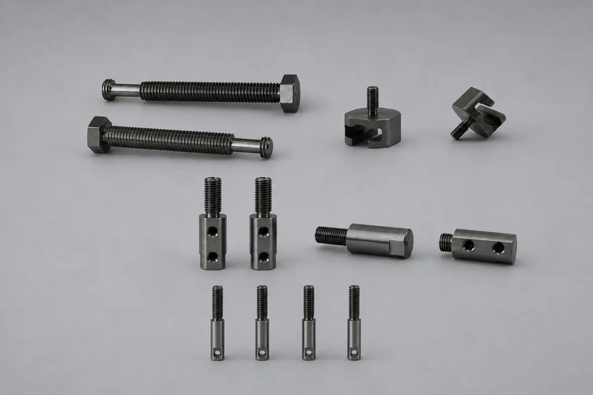 Custom CNC machined threaded parts and fasteners