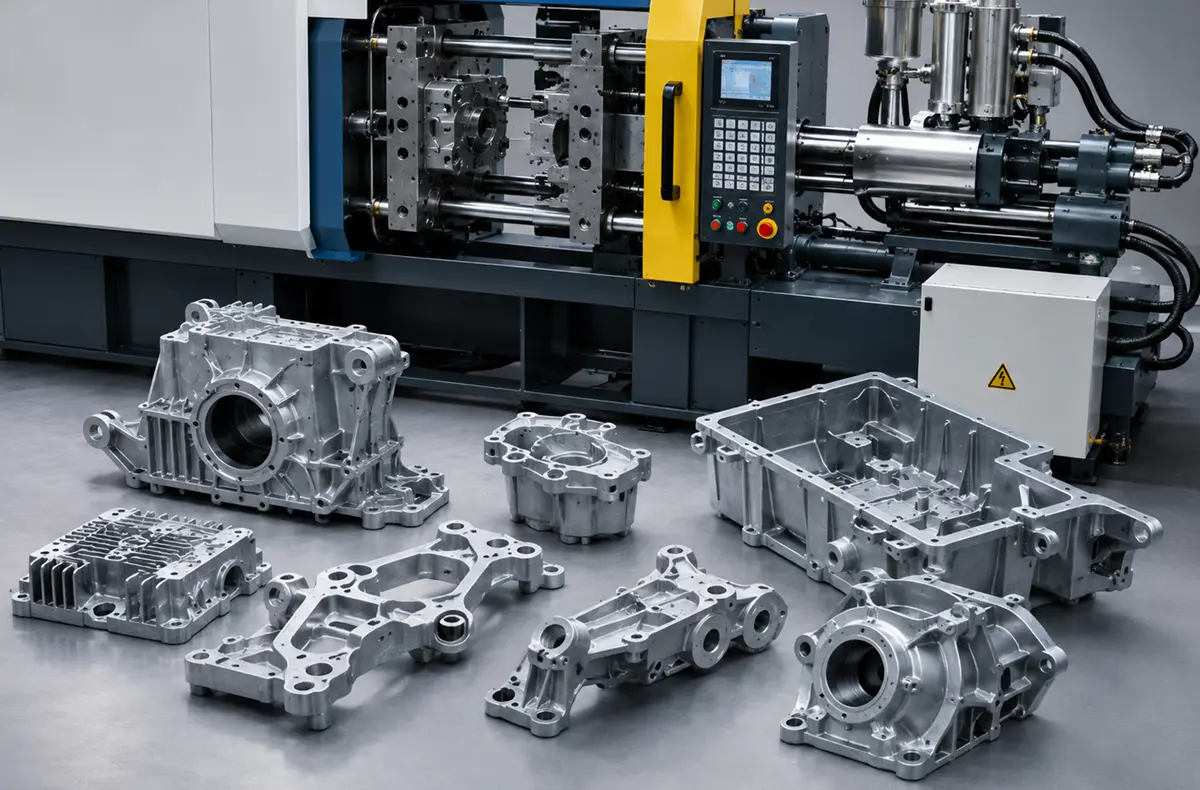 Die casting machine and aluminum components