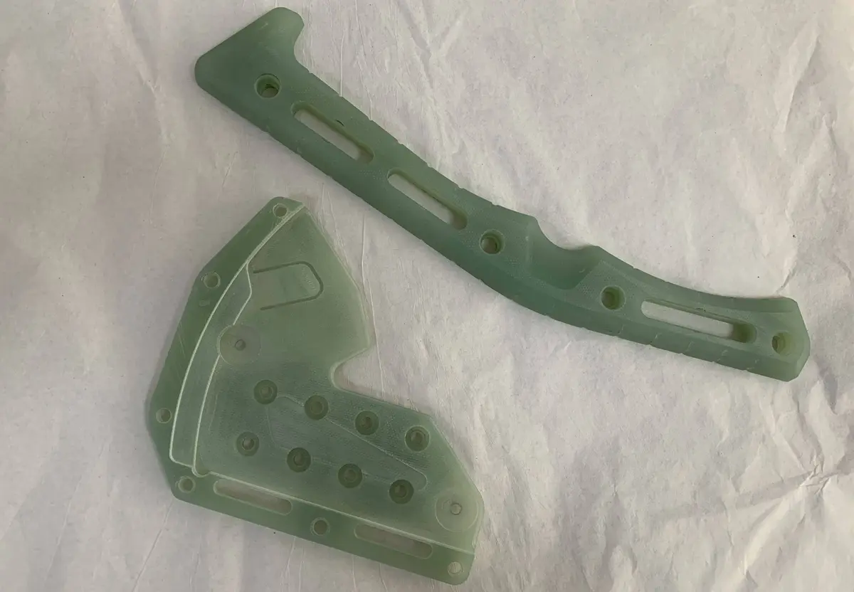 Large Profiled G10 Plates and Slotted Structural Component