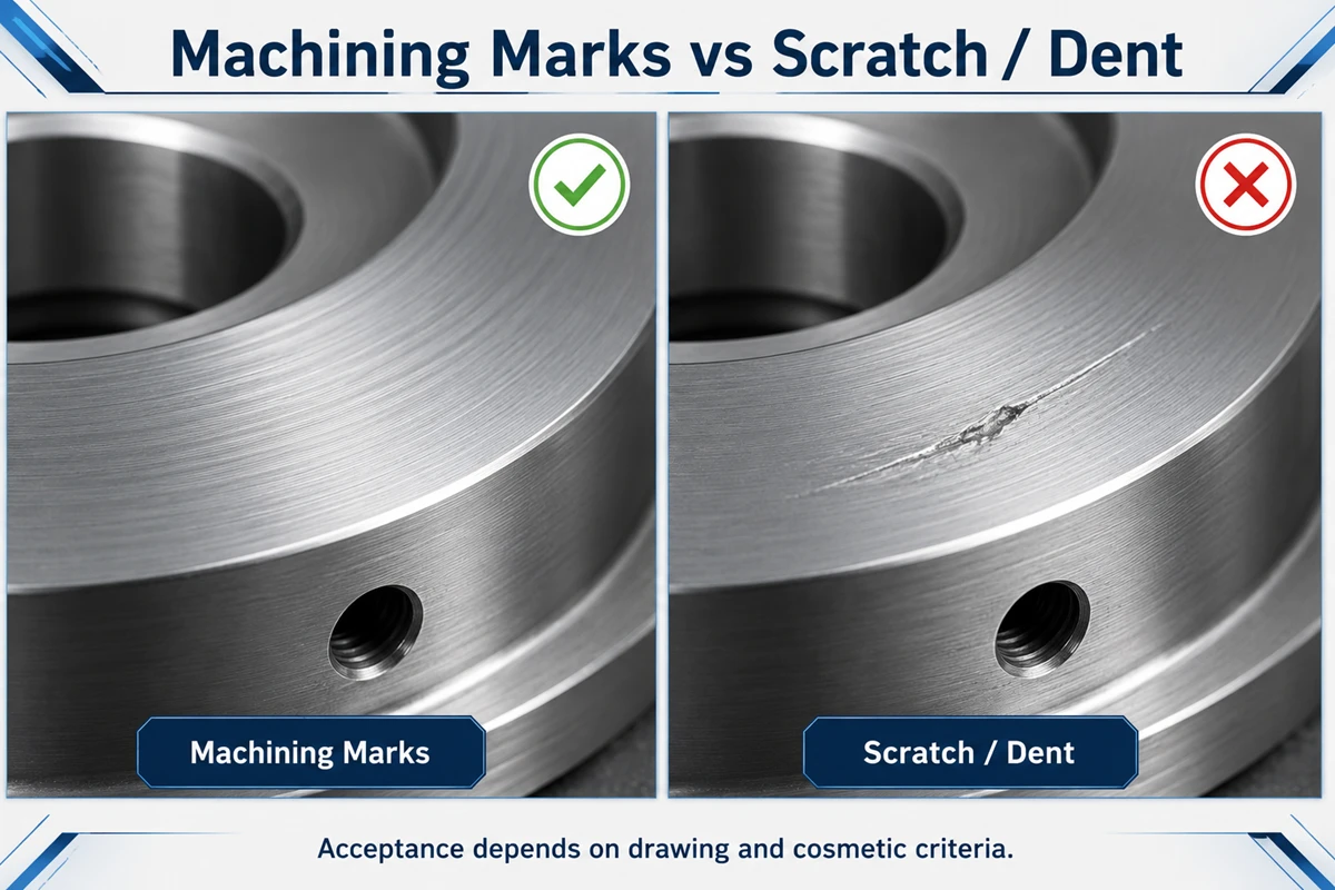 Machining Marks vs Scratch and Dent