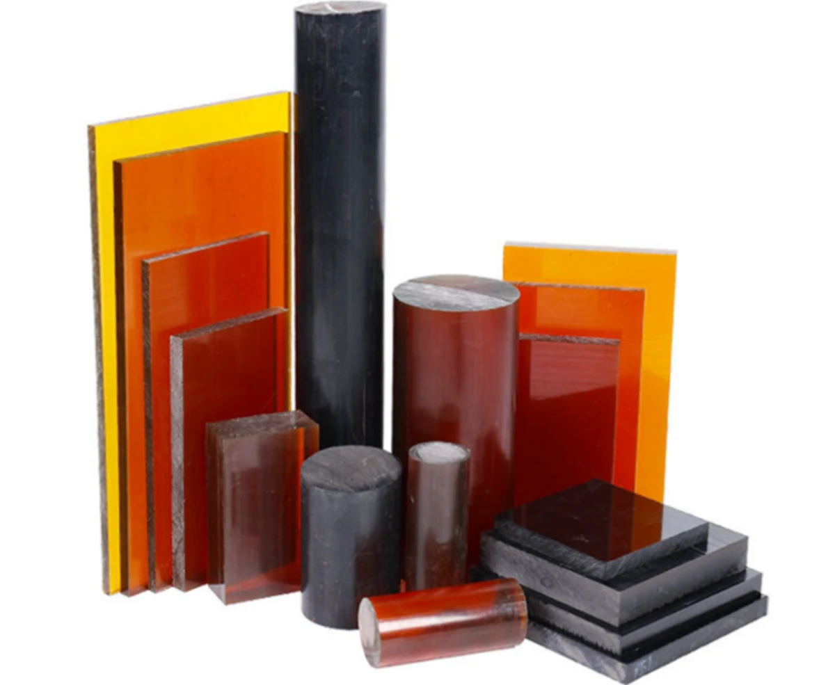 PEI plastic stock shapes including amber sheets rods and blocks for machining
