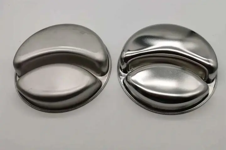 Satin and mirror polished stainless steel parts