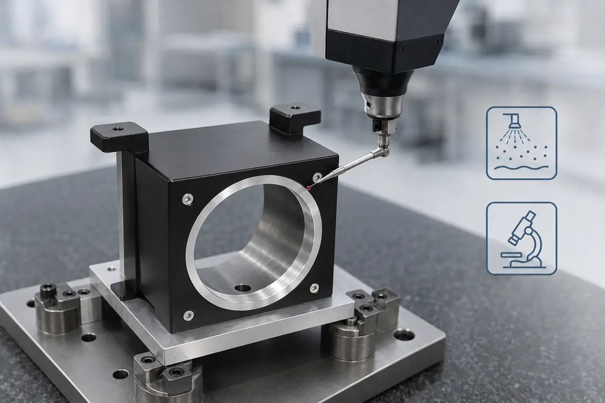 Surface inspection of semiconductor CNC parts
