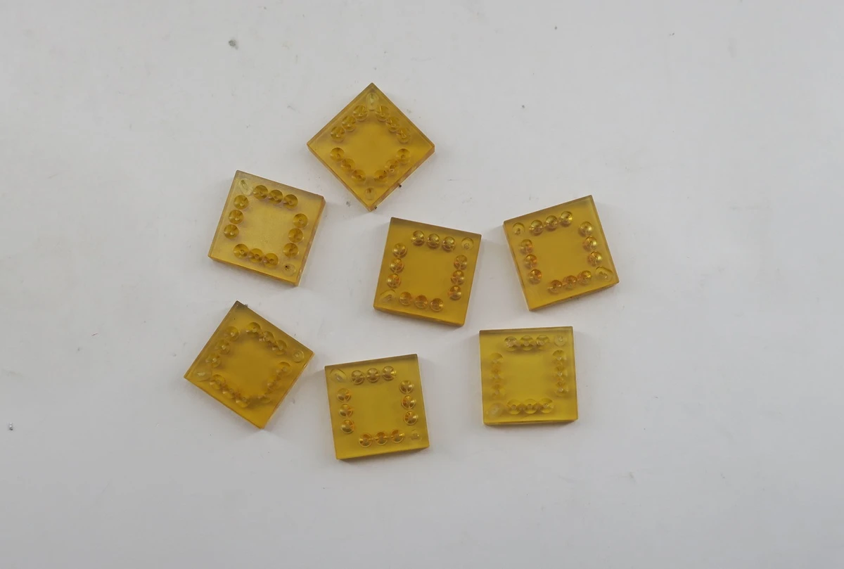 ULTEM 1000 CNC machined PEI square parts with precision hole pattern