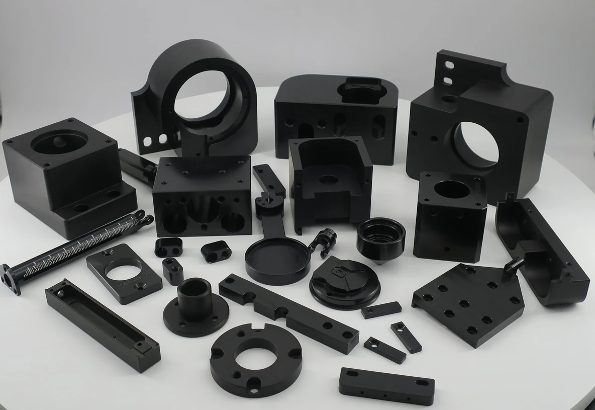 black anodized aluminum cnc parts