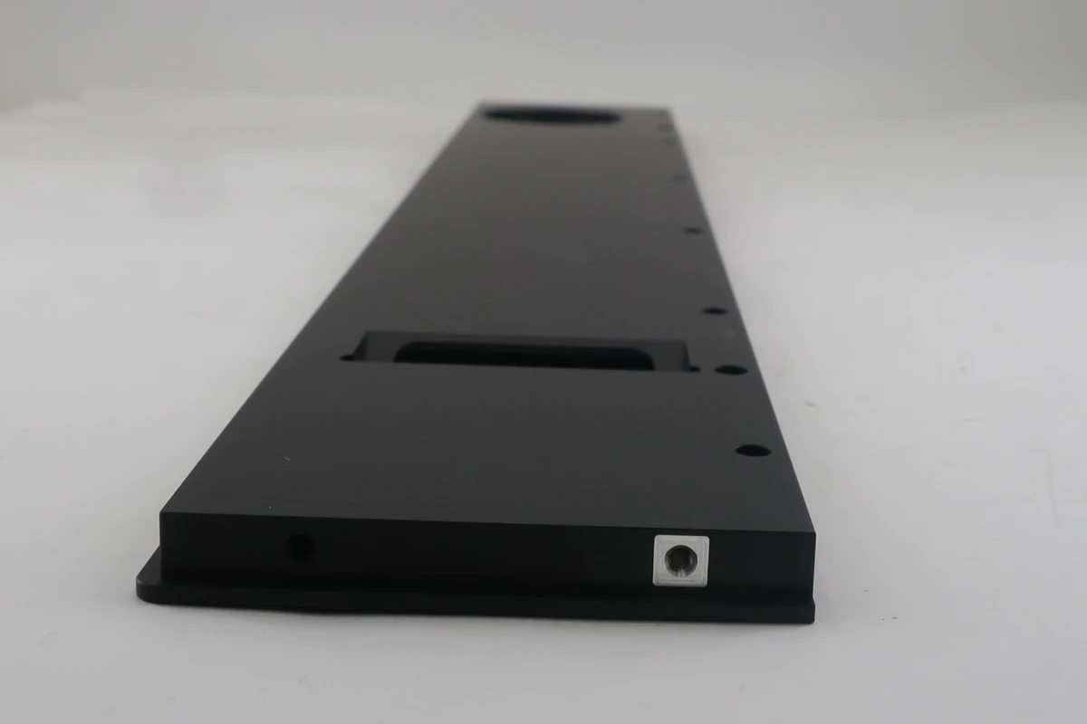black anodized aluminum masking interface