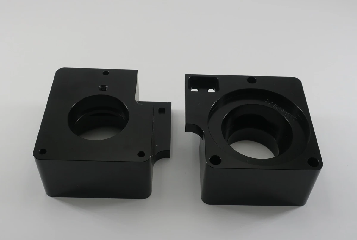 black anodized motion control rotary stage parts