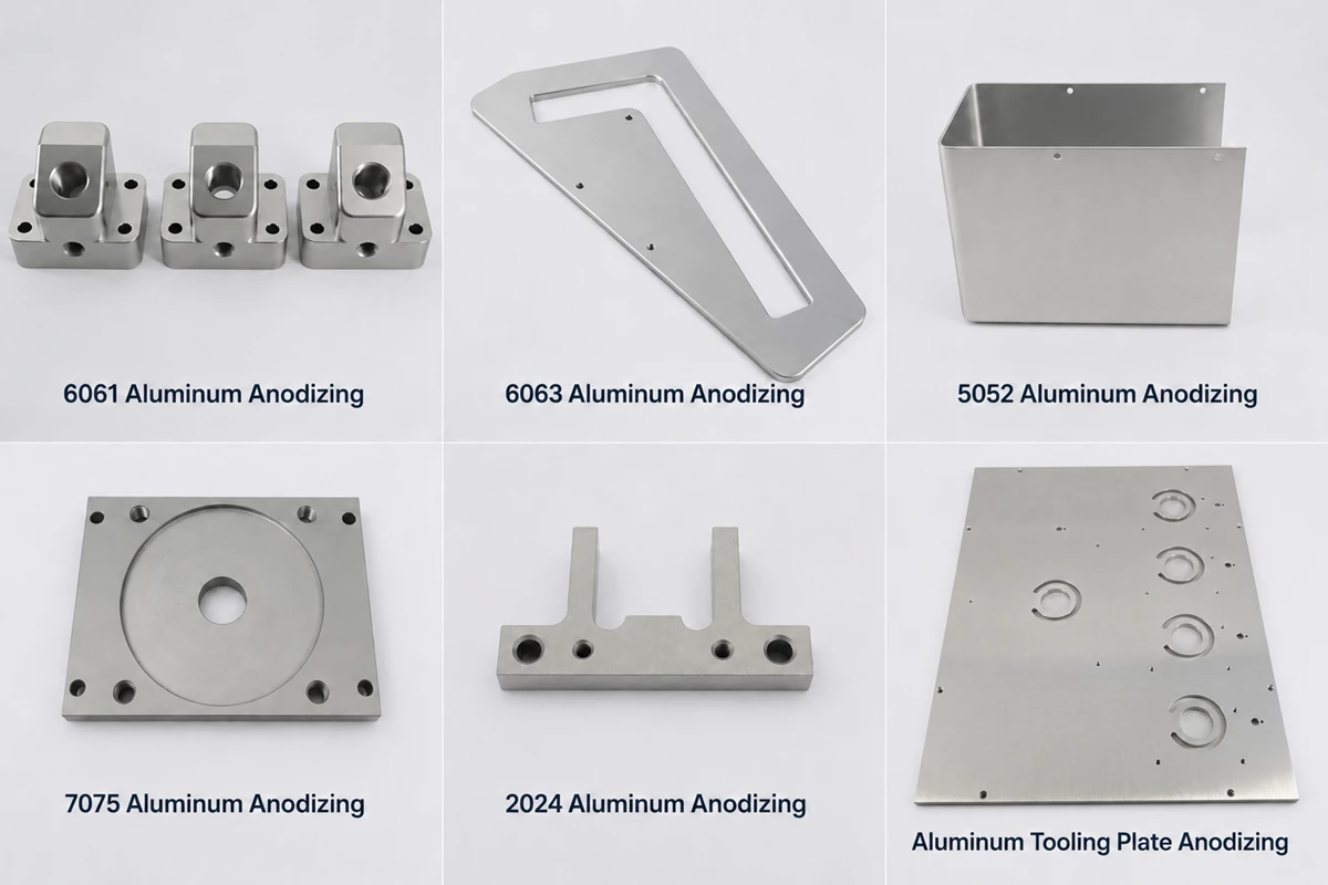 clear anodized machining parts 6061 6063 5052 7075 2024 aluminum