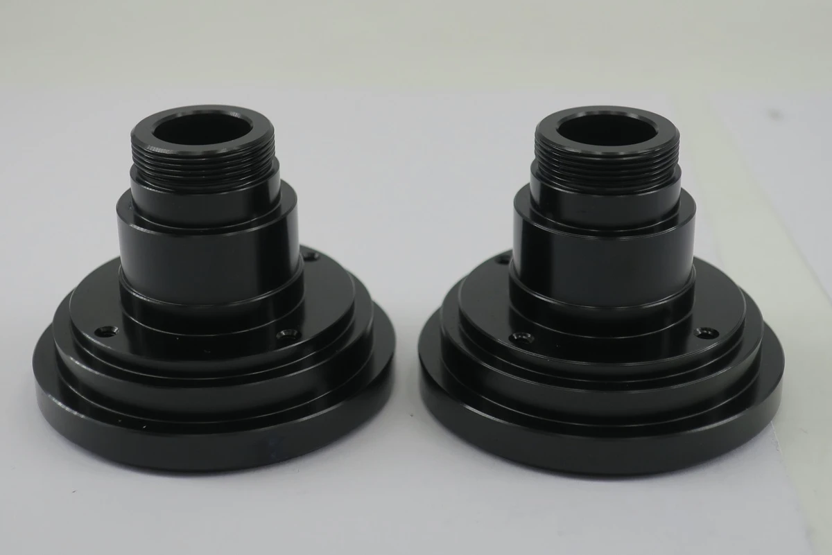 gloss black anodized cnc turned parts