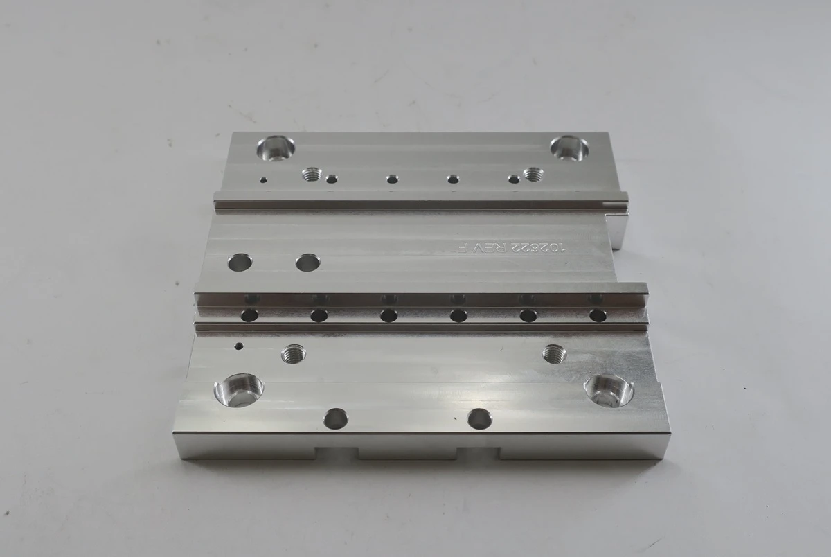 hex free chem film cnc machined 6061 slide