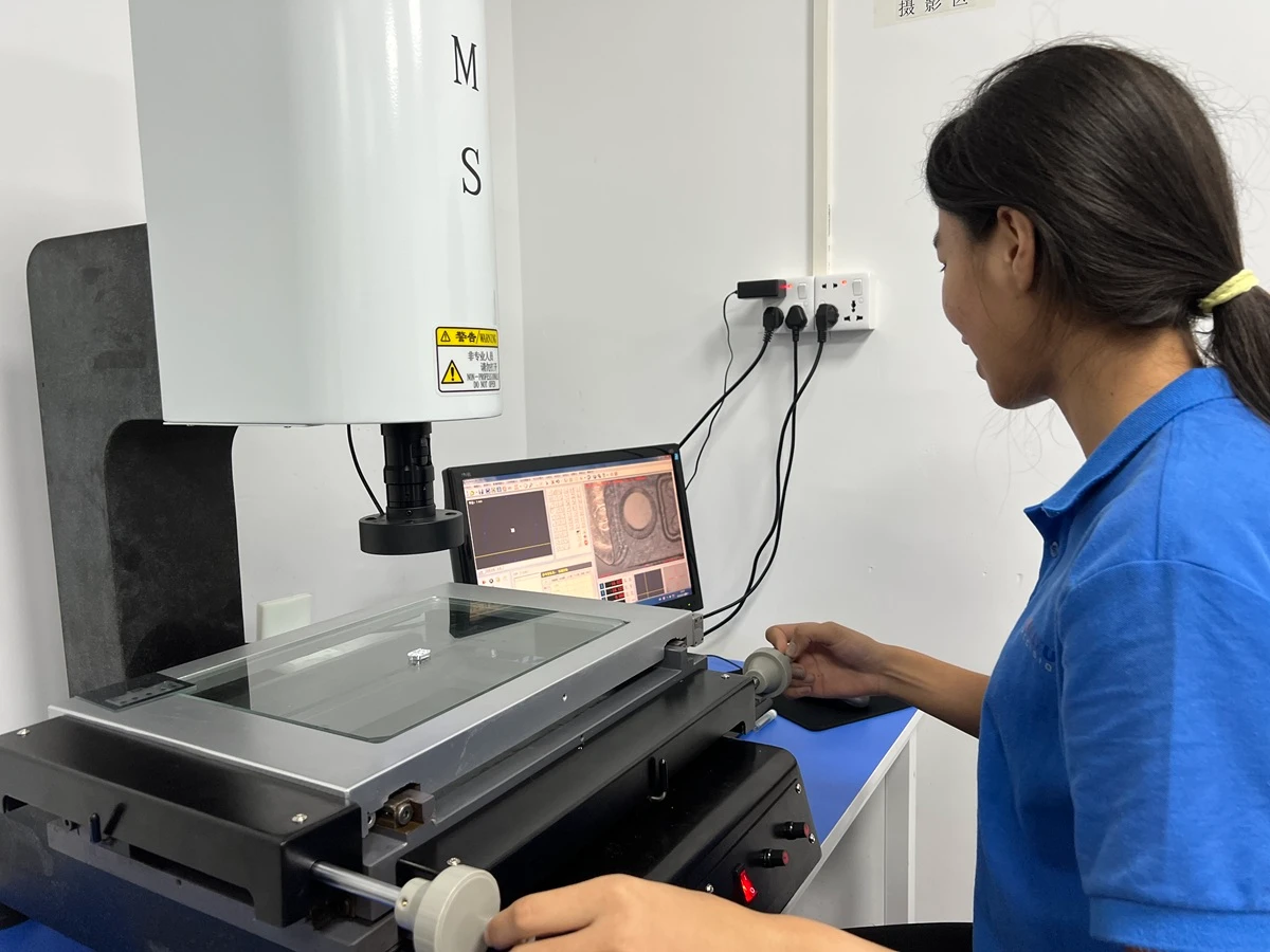 optical inspection and vision measurement of small precision machined features