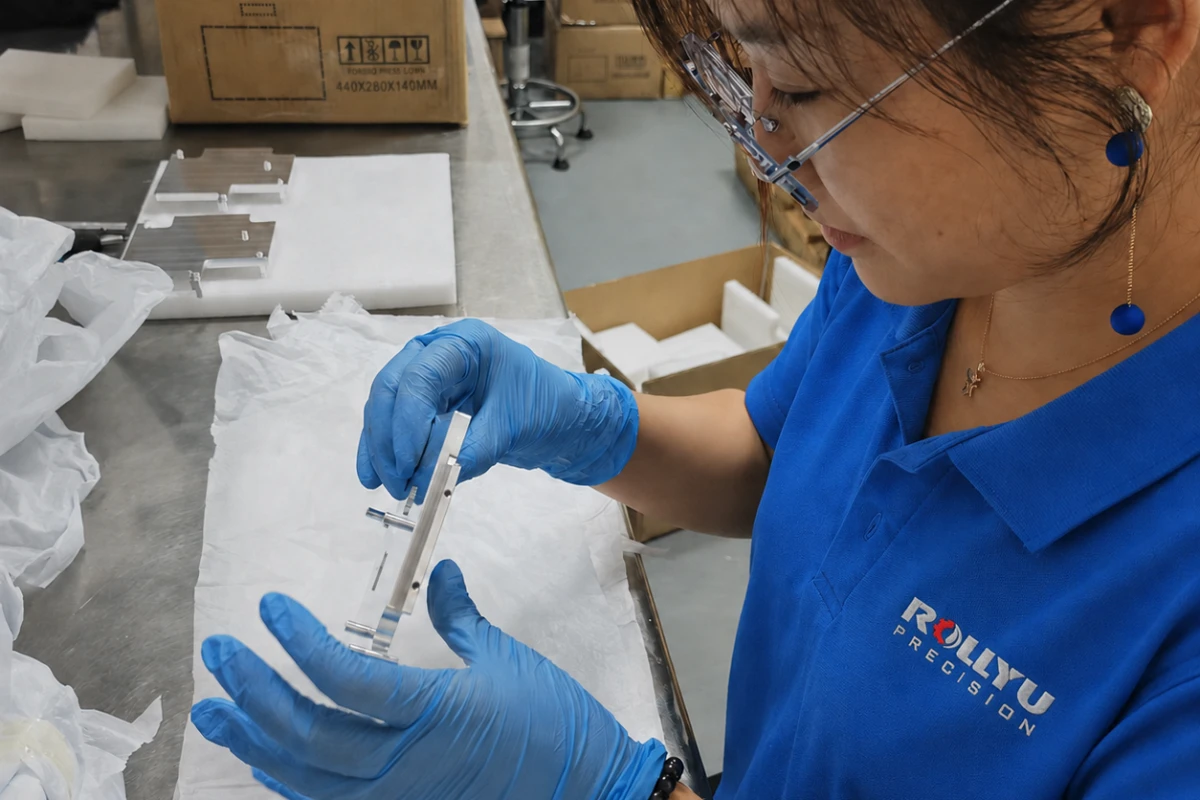 visual inspection before controlled packaging and shipment