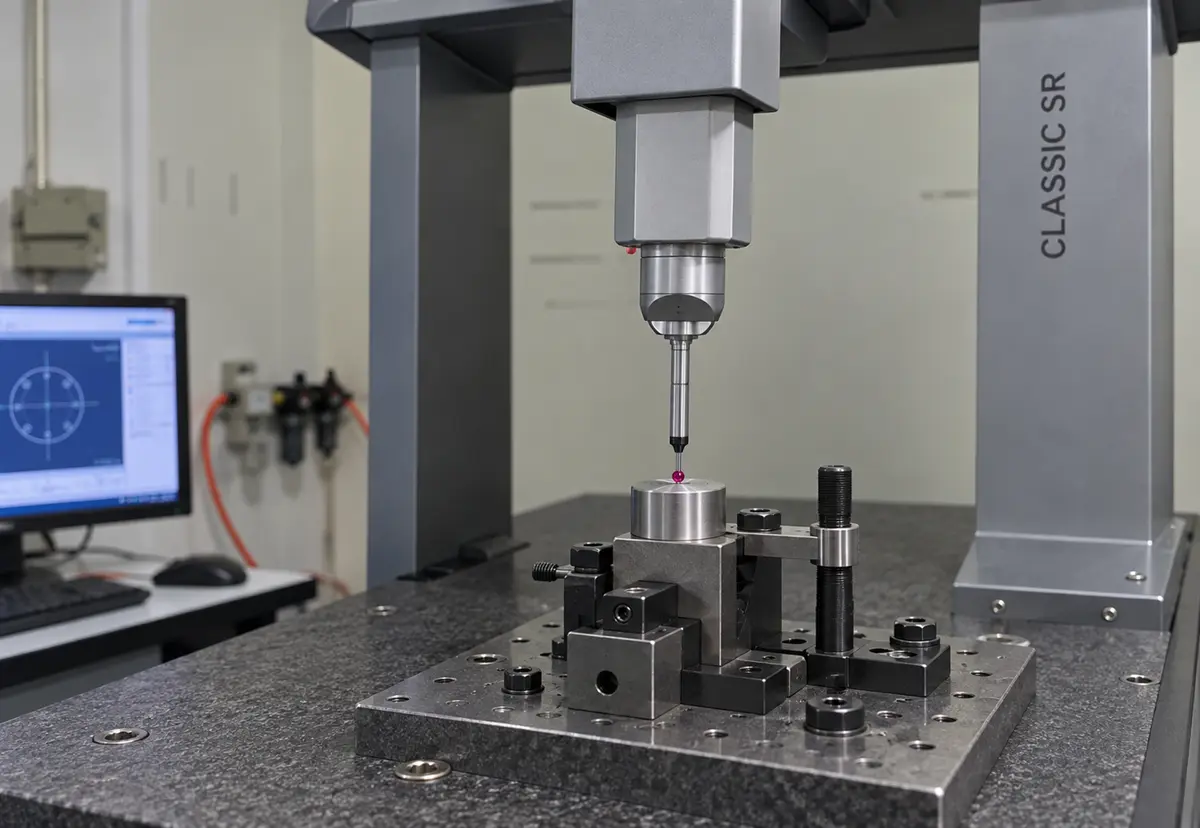 CMM inspection of precision machined parts