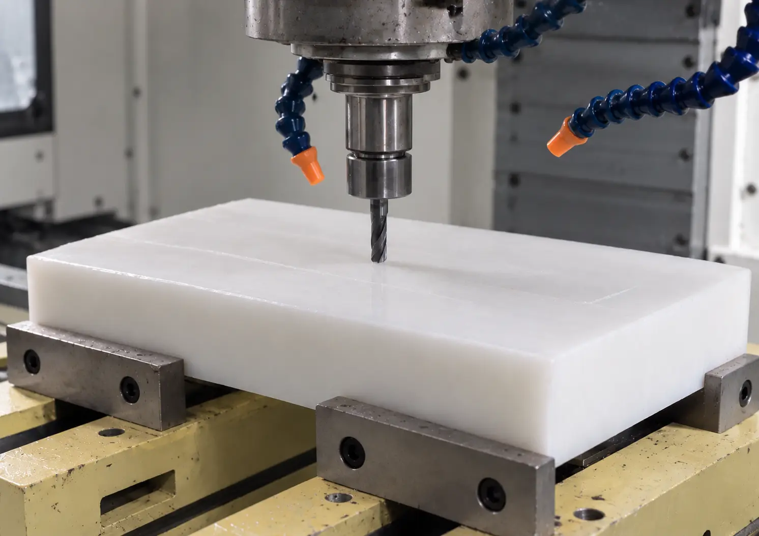 CNC machining Delrin plastic stock