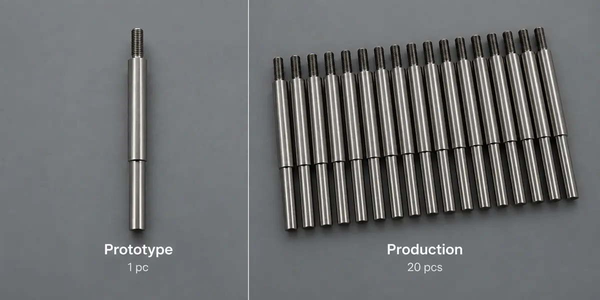CNC prototype vs production quantity