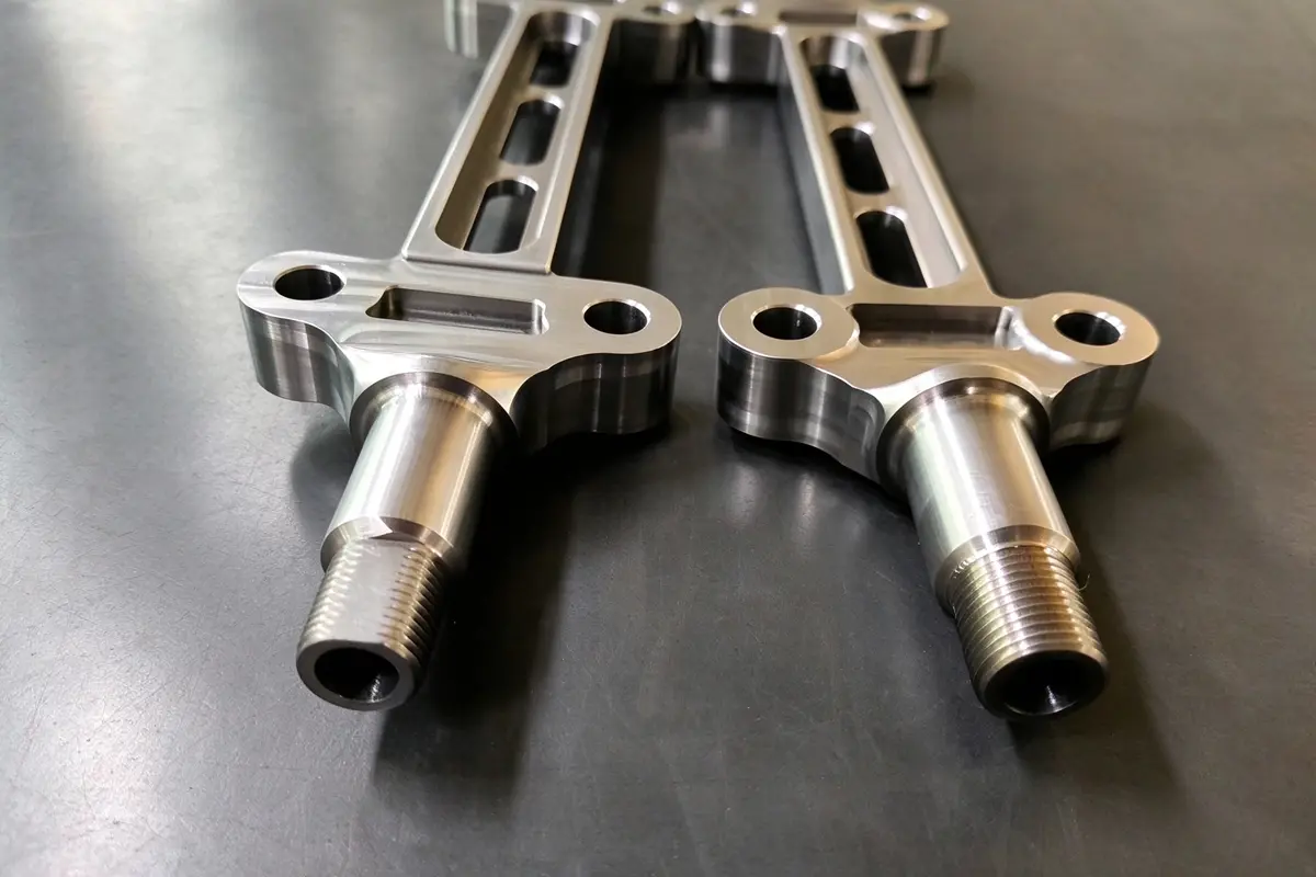 Machined titanium structural bracket