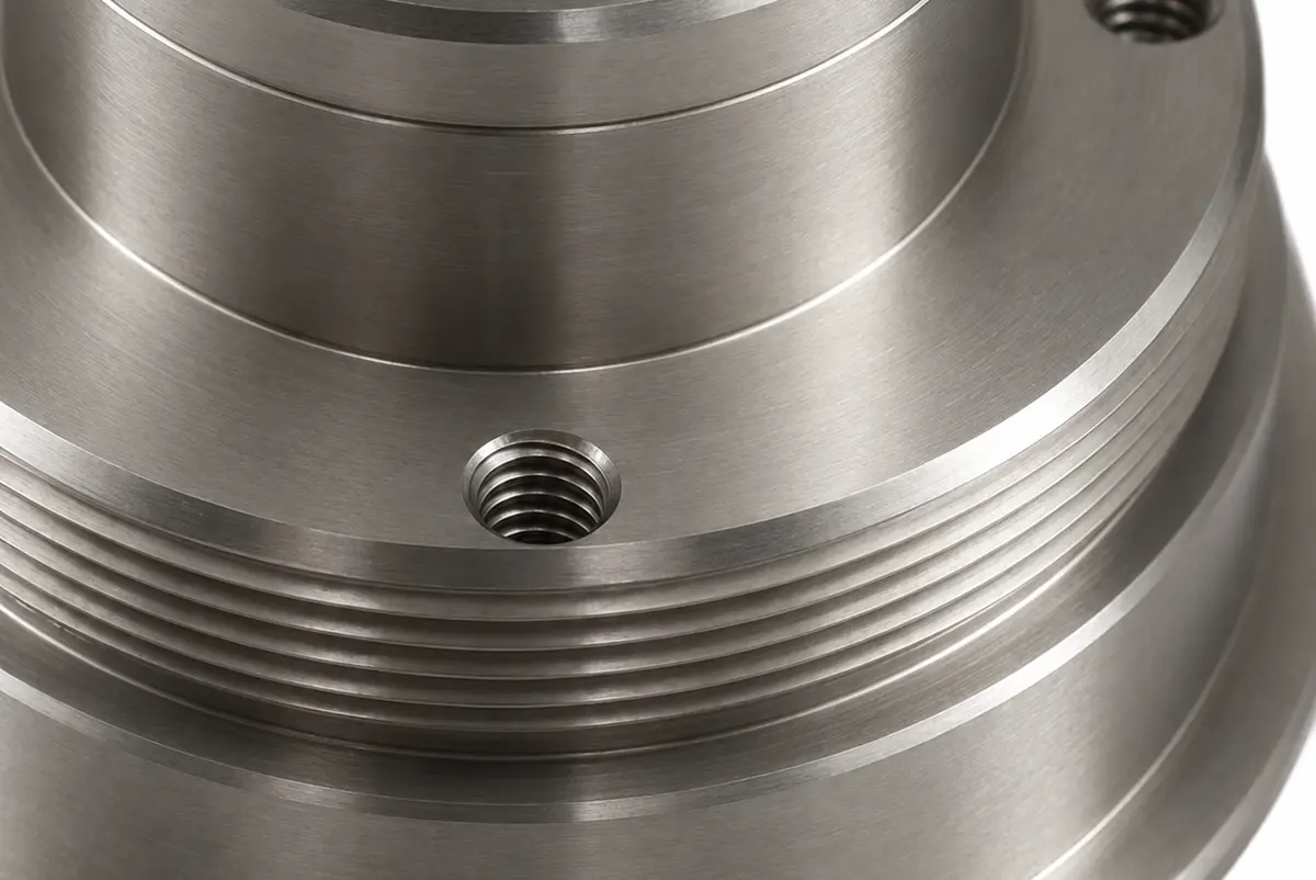 Precision CNC machined steel component