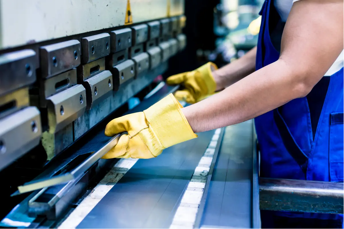 Sheet metal press brake bending process