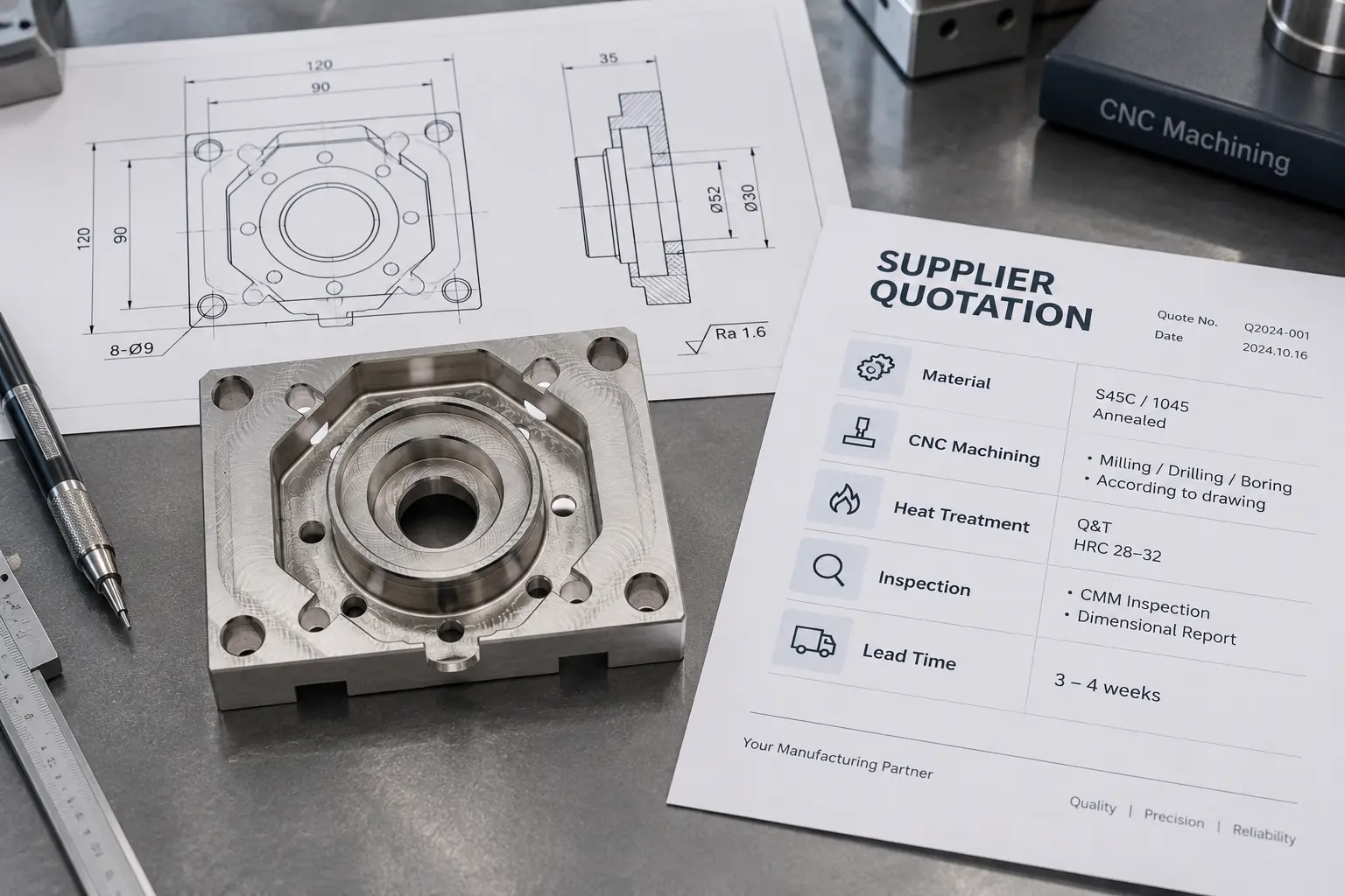 Soft machining supplier quotation review