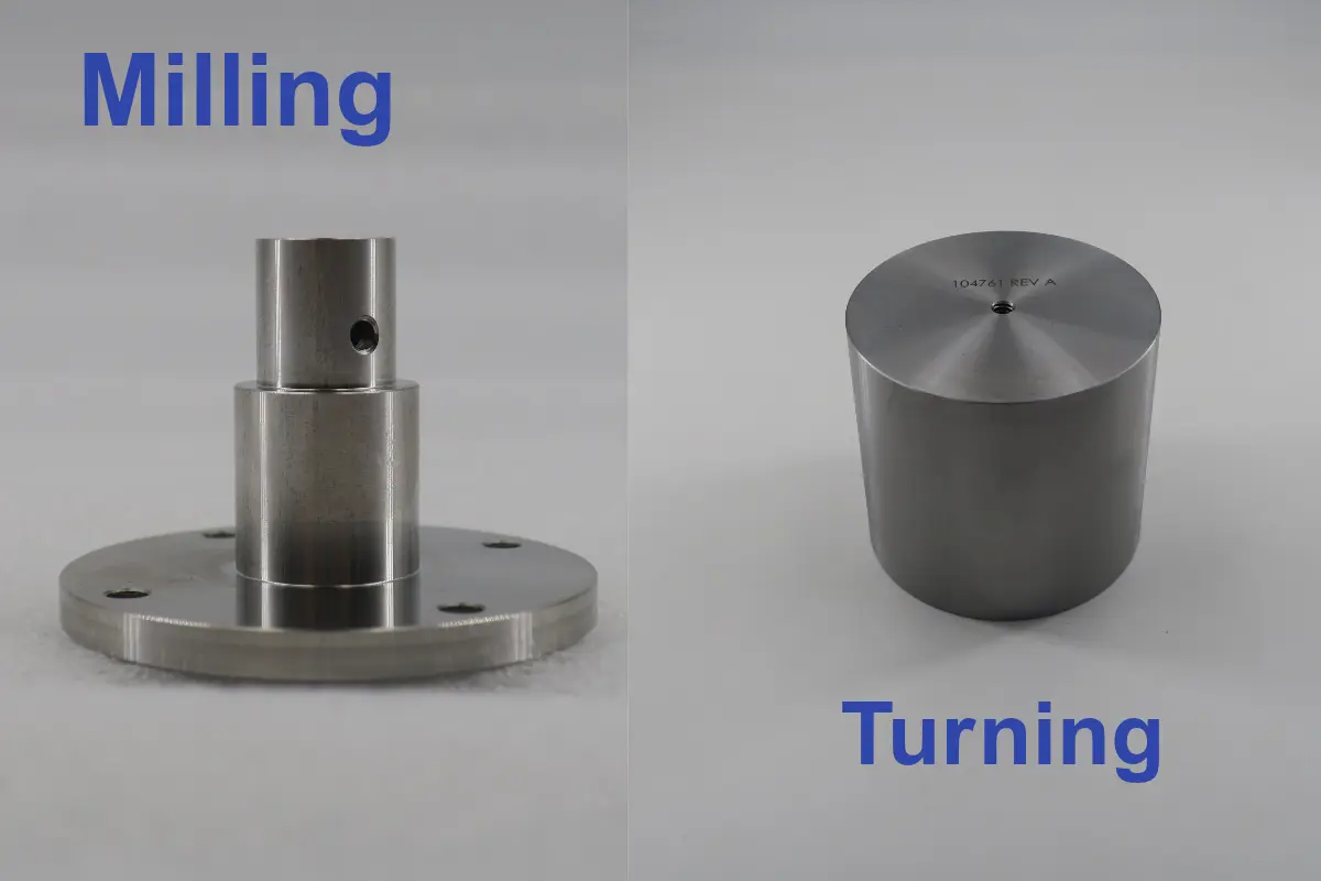 Typical CNC milling and turning components