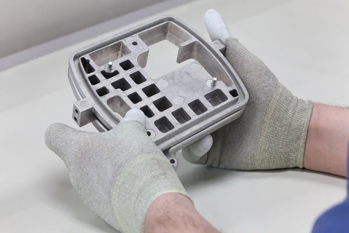 Visual inspection of an aluminum die casting