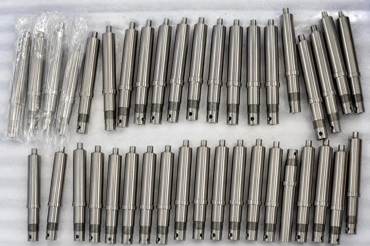 cnc turned 4140 steel drive shafts production-lot