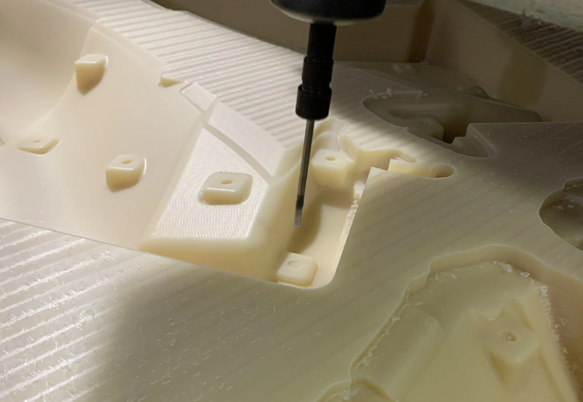 CNC machining of complex plastic parts