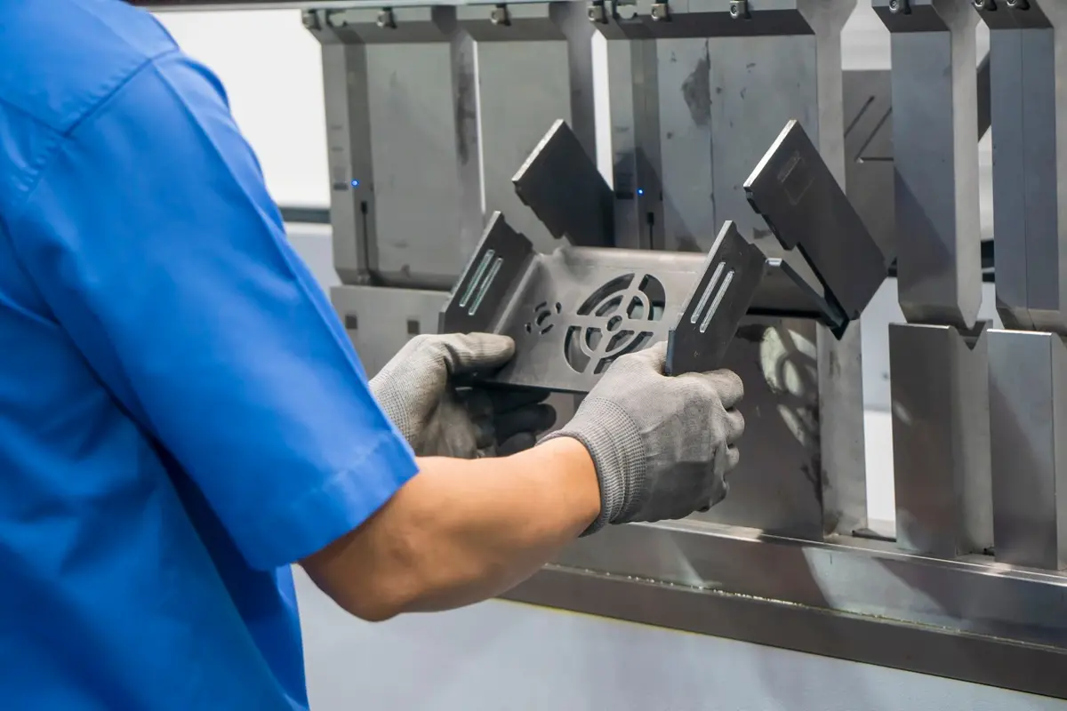 Sheet metal bending on a press brake