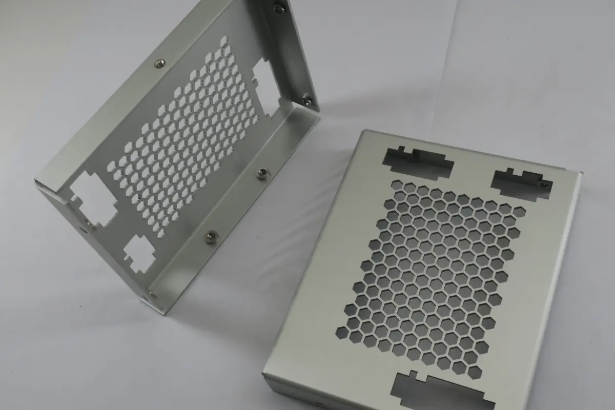 Sheet metal panels with mounting flanges